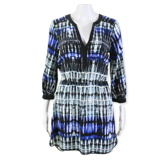 Parker Womens Silk Long Sleeve A-Line Dress Black Size XS - Picture 2 of 6